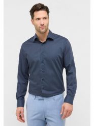 Eterna Koszula - Modern fit - w kolorze granatowym rozmiar: 48. Niebieskie koszule Eterna, bez wzorów, z bawełny, bez kołnierzyka, bez ramiączek. Za 131.12 zł.