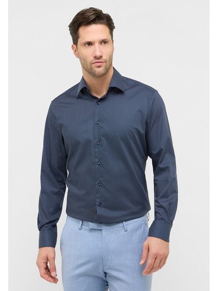 Eterna Koszula - Modern fit - w kolorze granatowym rozmiar: 42. Niebieskie koszule Eterna, bez wzorów, z bawełny, bez kołnierzyka, bez ramiączek. Za 137.74 zł.