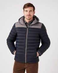 WRANGLER PUFFER JACKET MĘSKA KURTKA PRZEJŚCIOWA BLACK W4B1WA100 112319309. Czarne kurtki Wrangler, m, bez wzorów, bez kaptura. Za 269.99 zł.