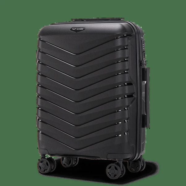 Walizka kabinowa Wings PHOENIX polipropylen 20" BLACK. Czarne walizki Wings, bez wzorów, z materiału, małe. Za 153.93 zł.