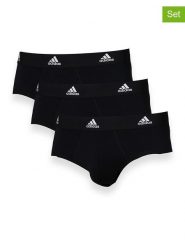 Adidas Slipy (3 pary) w kolorze czarnym rozmiar: M. Czarne slipki Adidas, m, bez wzorów. Za 79.59 zł.