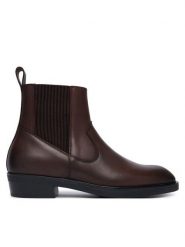 KARL LAGERFELD Botki Dallas KL12646 Brązowy ciemny. Brązowe botki sznurowane KARL LAGERFELD, bez wzorów, ze skóry, bez obcasa, bez zapięcia. Za 989.99 zł.