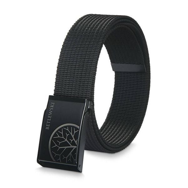 Pasek parciany BETLEWSKI PRC-01_CZ-3 XL czarny. Czarne paski Betlewski, bez wzorów, z materiału. Za 39.99 zł.