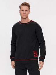 Hugo Bluza Logo 50510524 Czarny Relaxed Fit. Czarne bluzy Hugo, m, bez wzorów, z bawełny, bez kaptura. Za 479.99 zł.