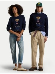 Polo Ralph Lauren Sweter 710946137001 Granatowy Regular Fit. Niebieskie swetry rozpinane Polo Ralph Lauren, m, bez wzorów, z bawełny, bez kołnierzyka, bez ramiączek. Za 2,799.00 zł.