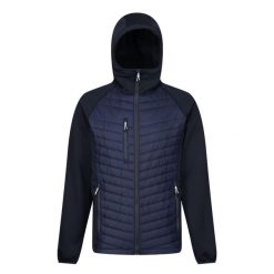 Męska Hybrydowa Kurtka Z Kapturem Navigate. Niebieskie kurtki Regatta, m, bez wzorów, z kapturem. Za 250.99 zł.