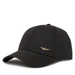 Czapka z daszkiem Aeronautica Militare. Czarne czapki z daszkiem Aeronautica Militare, bez wzorów. Za 119.99 zł.