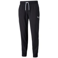 Spodnie Dresowe Sportowe Męskie Puma Train Vent Woven. Czarne spodnie treningowe długie Puma, l, bez wzorów, z dresówki. Za 169.99 zł.