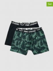 PME Legend Bokserki (2 pary) w kolorze czarno-zielonym rozmiar: L. Czarne bokserki PME Legend, l, bez wzorów. Za 91.99 zł.