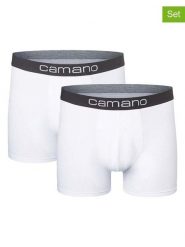 Camano Bokserki (2 pary) w kolorze białym rozmiar: S. Białe bokserki camano, s, bez wzorów. Za 43.88 zł.
