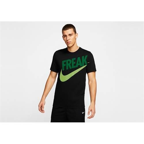 Koszulka sportowa męska Nike Giannis freak. Czarne t-shirty sportowe Nike, bez wzorów, bez ramiączek. Za 226.00 zł.