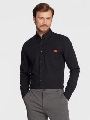 Hugo Koszula Evito 50479302 Czarny Slim Fit. Czarne koszule Hugo, m, bez wzorów, z bawełny, bez kołnierzyka, bez ramiączek. Za 299.99 zł.