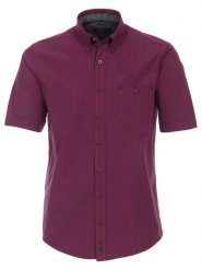 CASAMODA Koszula - Casual fit - w kolorze różowo-granatowym rozmiar: L. Niebieskie koszule CASAMODA, l, bez wzorów, z bawełny, bez kołnierzyka, bez ramiączek. Za 92.86 zł.
