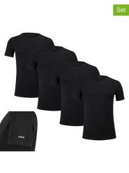 Fila Koszulki (4 szt.) w kolorze czarnym rozmiar: XXL. Czarne bezrękawniki Fila, xxl, bez wzorów, bez kołnierzyka, bez ramiączek. Za 154.79 zł.