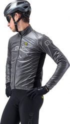 Kurtka rowerowa męska Alé Cycling Klimatik Guscio Black Reflective. Czarne kurtki ALÉ CYCLING, m, bez wzorów, z elastanu, bez kaptura. Za 433.99 zł.