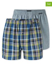 Schiesser Bokserki (2 pary) w kolorze niebieskim rozmiar: XL. Niebieskie bokserki Schiesser, xl, bez wzorów, z bawełny. Za 72.95 zł.