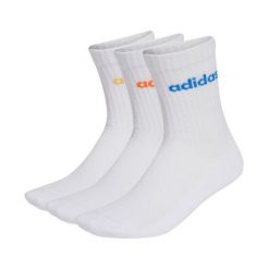 Skarpety adidas Cushioned Linear Crew 3 pary białe. Białe skarpety Adidas, bez wzorów. Za 49.00 zł.