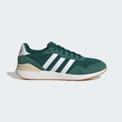 Buty Run 60s 4.0. Białe buty turystyczne Adidas, bez wzorów, ze skóry, bez zapięcia, trekkingowe. Za 259.00 zł.