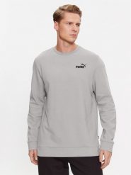 Puma Bluza Ess Elevated 675974 Szary Regular Fit. Szare bluzy Puma, m, bez wzorów, z bawełny, bez kaptura. Za 139.99 zł.