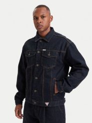 Guess Jeans Kurtka jeansowa M6YN38 D1314 Granatowy Oversize. Niebieskie kurtki Guess Jeans, m, z aplikacjami, z bawełny, bez kaptura. Za 519.99 zł.