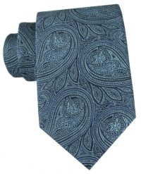 Niebieski Krawat z Gęstym Wzorem Paisley - Chattier. Niebieskie krawaty i muchy Chattier, bez wzorów, z tkaniny. Za 55.00 zł.
