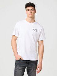 Wrangler Koszulka w kolorze białym rozmiar: XL. Białe bezrękawniki Wrangler, xl, bez wzorów, z bawełny, bez kołnierzyka, bez ramiączek. Za 79.03 zł.
