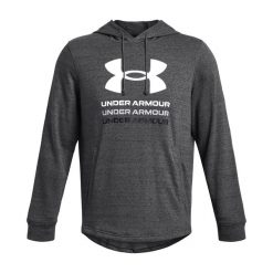 Bluza męska Under Armour Rival Terry Graphic Hood. Szare bluzy Under Armour, m, bez wzorów, bez kaptura. Za 139.99 zł.