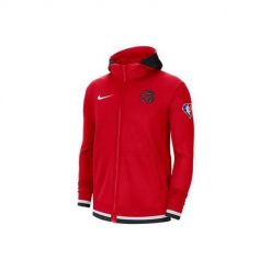 Bluza treningowa męska Nike Nba Toronto Raptors Dri-fit Showtime. Czerwone bluzy Nike, m, bez wzorów, z kapturem. Za 672.00 zł.