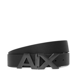 Pasek Armani Exchange. Czarne paski Armani Exchange, bez wzorów. Za 299.99 zł.