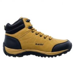 Buty do chodzenia męskie Hi-Tec Canori Mid. Żółte buty sportowe casual Hi-tec, bez wzorów, z gumy, za kostkę, bez zapięcia. Za 362.00 zł.
