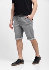 Szorty jeansowe, Regular Fit, E-CARST. Szare szorty Volcano, m, bez wzorów, z dresówki, casualowe. Za 159.99 zł.