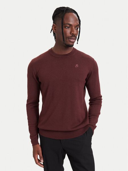 KARL LAGERFELD Sweter 655000 564399 Bordowy Regular Fit. Czerwone swetry rozpinane KARL LAGERFELD, m, bez wzorów, z wełny, bez kołnierzyka, bez ramiączek. Za 569.99 zł.