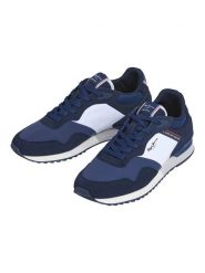Pepe Jeans FOOTWEAR Sneakersy "London" w kolorze niebiesko-granatowym rozmiar: 46. Niebieskie buty sportowe casual Pepe Jeans FOOTWEAR, bez wzorów, z jeansu, bez zapięcia. Za 173.99 zł.