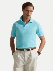Polo Ralph Lauren Polo 710536856449 Turkusowy Slim Fit. Niebieskie koszulki polo Polo Ralph Lauren, l, bez wzorów, z bawełny, bez kołnierzyka, bez ramiączek. Za 529.99 zł.