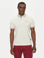 Napapijri Polo E-Zeri NP0A4ID4 Écru Regular Fit. Koszulki polo Napapijri, m, bez wzorów, z bawełny, bez kołnierzyka, bez ramiączek. Za 189.99 zł.
