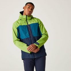 Maland męska kurtka przeciwdeszczowa. Zielone kurtki przeciwdeszczowe Regatta, m, bez wzorów, z materiału, bez kaptura. Za 159.99 zł.