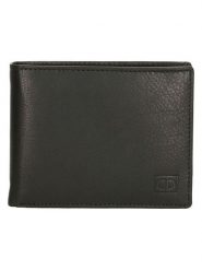 Beagles Skórzany portfel w kolorze czarnym - 12 x 10,5 x 2 cm rozmiar: onesize. Czarne portfele Beagles, bez wzorów, z materiału. Za 43.99 zł.