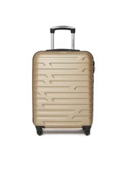 WITTCHEN Walizka kabinowa 56-3A-391-80 Złoty. Żółte walizki Wittchen, bez wzorów, z tworzywa sztucznego. Za 259.99 zł.