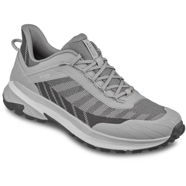 Buty sportowe męskie MEINDL Yampa GTX, z membraną Gore-Tex. Szare buty turystyczne MEINDL, bez wzorów, z dzianiny, bez zapięcia, trekkingowe, gore-tex. Za 949.90 zł.