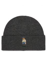 Polo Ralph Lauren Czapka 449P20301001 Szary. Szare czapki zimowe Polo Ralph Lauren, bez wzorów, z poliesteru. Za 689.99 zł.