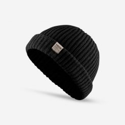 Czapka narciarska dla dorosłych Wedze Docker FR 500. Czarne czapki zimowe WED'ZE, bez wzorów, z materiału. Za 49.99 zł.
