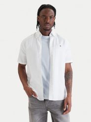 Tommy Hilfiger Koszula MW0MW42450 Biały Regular Fit. Białe koszule Tommy Hilfiger, m, bez wzorów, z bawełny, bez kołnierzyka, bez ramiączek. Za 369.99 zł.