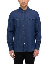 Mustang Koszula dżinsowa w kolorze granatowym rozmiar: 3XL. Niebieskie koszule Mustang, xl, bez wzorów, z bawełny, bez kołnierzyka, bez ramiączek. Za 174.84 zł.