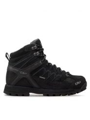 CMP Trekkingi Moon Mid Trekking Shoe Wp 31Q4797 Czarny. Czarne botki sznurowane CMP, bez wzorów, ze skóry, bez obcasa, bez zapięcia. Za 599.99 zł.
