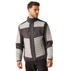 Męska Hybrydowa Kurtka Termiczna. Szare kurtki Regatta, m, bez wzorów, z dzianiny, bez kaptura. Za 231.99 zł.