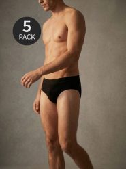 Majtki slipy 5 pack - czarny. Czarne slipki Sinsay, l, bez wzorów. Za 29.99 zł.