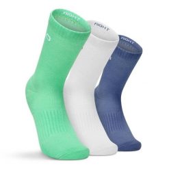 Sportowe skarpetki do gry w padla trójpak Padel Siroko Vira Celestial. Białe skarpetki sportowe SIROKO, bez wzorów, z tkaniny. Za 62.00 zł.