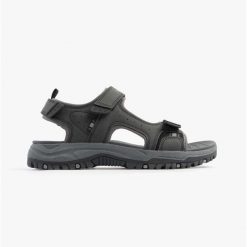 Sandały męskie SKECHERS Prewitt Rigdon. Czarne buty sportowe casual Skechers, bez zapięcia. Za 209.99 zł.