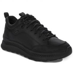 Buty do chodzenia męskie Geox U46HMB0FFEKC9999. Czarne buty sportowe casual Geox, bez wzorów, z materiału, bez zapięcia. Za 814.00 zł.