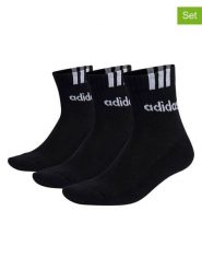 Adidas Skarpety sportowe (3 pary) w kolorze czarnym rozmiar: XS. Czarne skarpety Adidas, bez wzorów. Za 30.99 zł.